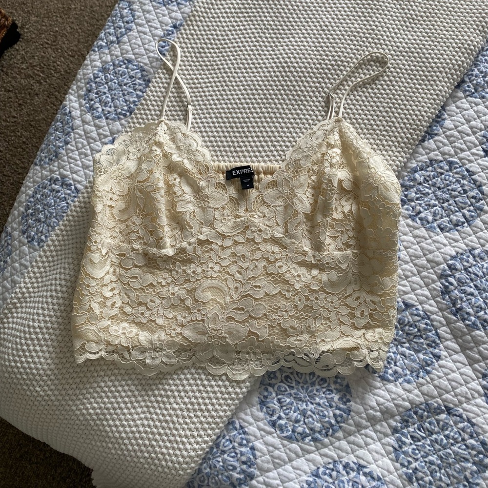Lace Cream Cami Top